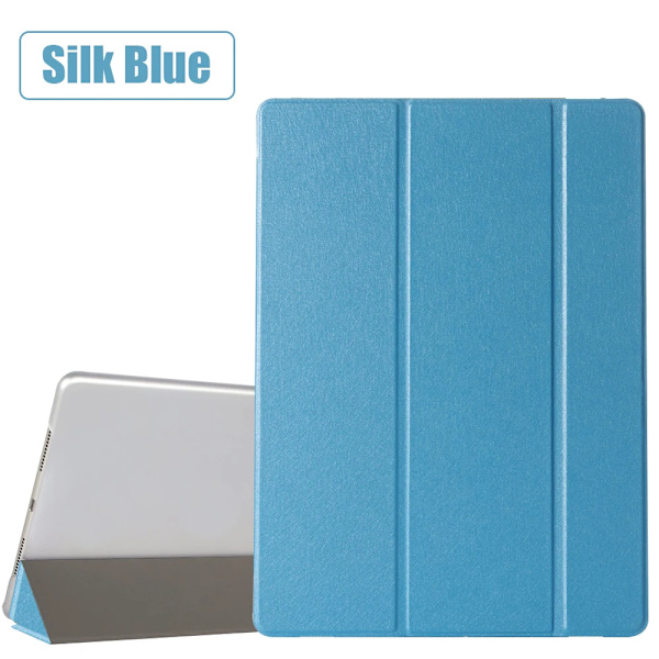 Fodral för Samsung Galaxy Tab A 8.0\" 2019 Skydd Flip Tablet Fodral Läder Smart Magnetiskt Ställ Skal PC Baksida SM-T290 SM-T295 Silk Blue SM-T290 T295