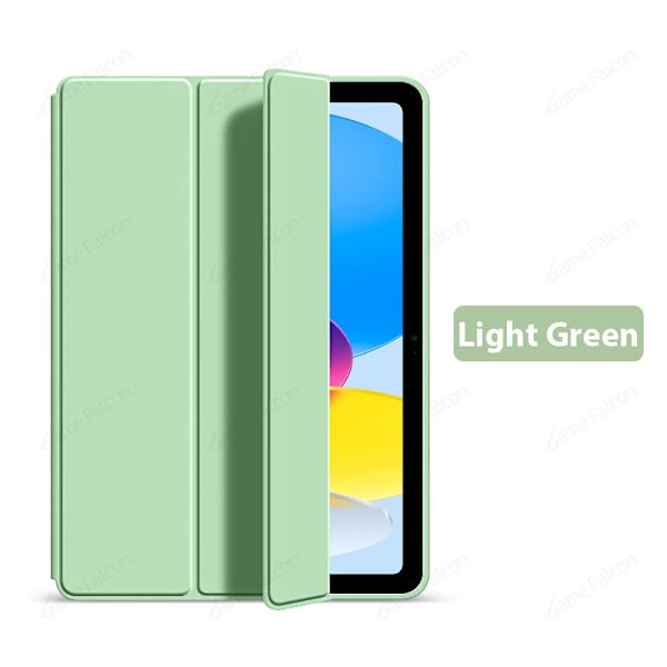 Fodral för Ipad A16 10 9 9:e 10:e Generationen 2025 Pro 13 11:e M4 12.9 Funda För iPad Air 11 M3 M2 5 4 Mini 6 7 A17 10.2 10.9 Skydd Light Green 11th A16 2025