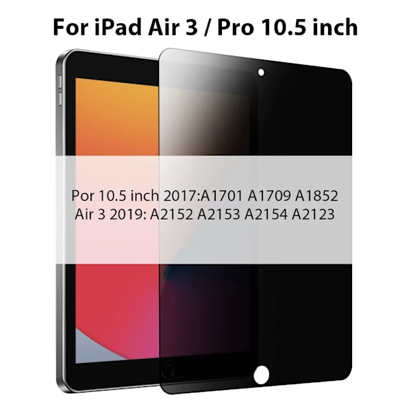 Sekretessglas för iPad Pro 13 12.9 11 2025 M4 M3 10:e 10 Generation A16 Skärmskydd Air 5 4 7:e 8:e 9:e 10.2 Mini 6 7 Film Air 3 Pro 10.5