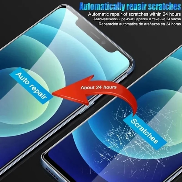4 st 10000D Full Cover Hydrogel Film för iPhone 14 11 12 13 Pro Max 7 8 14 Plus Skärmskydd för iPhone 13 12 Mini 15 X XR XS MAX For iPhone Xs Max Hydrogel Film