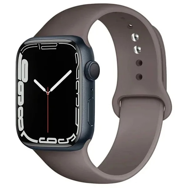 Silikonarmband för Apple Watch armband 44mm 45mm 40mm 41mm 42-38mm 45 mm sportarmband iwatch serie 8 7 6 5 4 3 SE 9 Ultra 2 49mm 59 coast gray 42 44 45 49-46mm M-L