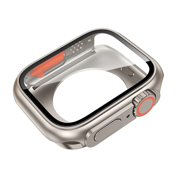 Skärmskydd för Apple Watch 44mm 45mm 40mm 41mm Hårt PC Främre Bakre Stötfångarfodral för iwatch 9 8 7 6 5 4 Ändra Till Ultra black Series7 8 9 41mm