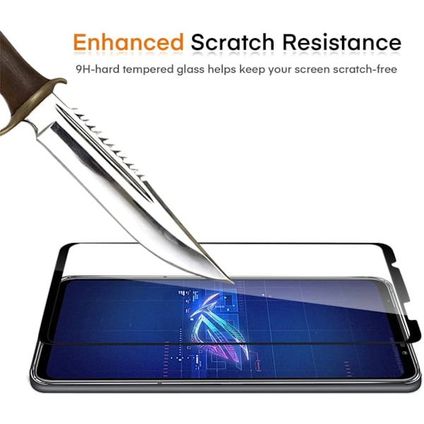 Skärmskydd i härdat glas med full täckning för ASUS ROG Phone 5/5Pro 5/5s/5s Pro 5 Ultimate 6/6 Pro/ 6D/ 6D Ultimate 7/7Ultimate For ROG 7 Ultimate 2 piece