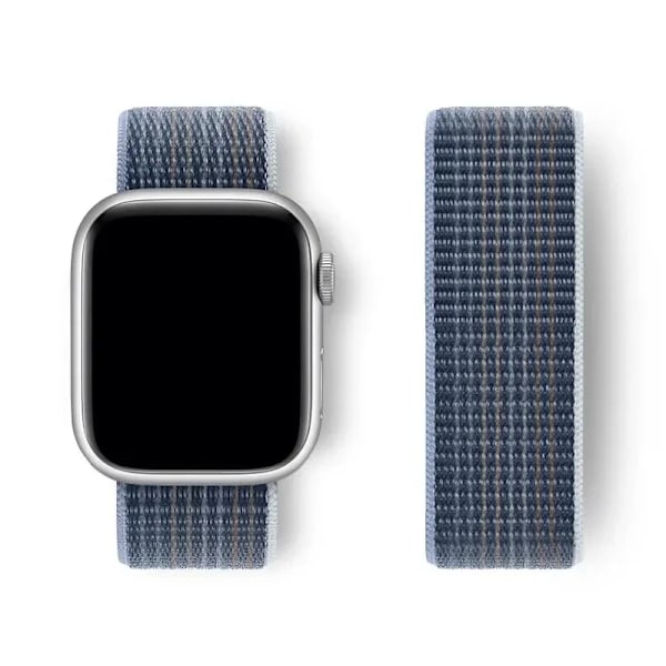 Nylon Loop Armband för Apple Watch band 44mm 40mm 45mm 41mm 46 42mm 49mm 44 45 mm armband iWatch serie 10 9 SE 7 6 5 4 Ultra 2 Storm Blue 139 40mm 41mm S10-42mm