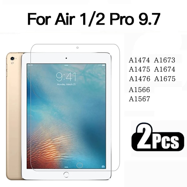 2 st Härdat Glas Skärmskydd för iPad Pro 12.9 11 air4 5 10.9 mini6 4 5 1 2 3 5:e 6:e 7:e 8:e 9:e 10.2 10.5 9.7 2015 For Air 1 2 Pro 9.7