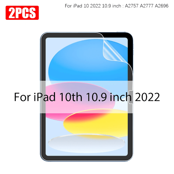 2 st Pappersliknande Skärmskydd för Ipad 10 10:e Pro 13 M4 12.9 2025, Ipad Air 11 5 4 M3 M2 A16 9:e Generationen Mini 6 7 For iPad 10th 2022