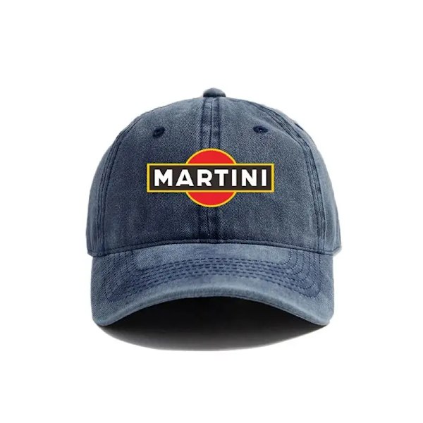 Martini Racing Baseballkepsar Distressed Hattar Keps Män Kvinnor Retro Utomhus Sommar Justerbara Pappahattar 1 Adjustable