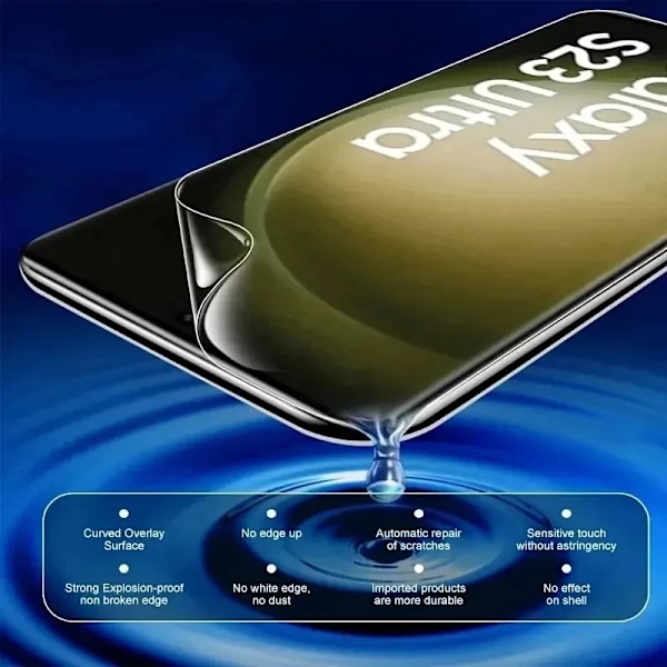 3-pack Hydrogel Film För Samsung S25 S24 S23 S22 S21 Ultra Plus FE A56 A55 A54 A36 A35 A15 A16 5G Skärmskydd Samsung S23 Plus Hydrogel Film