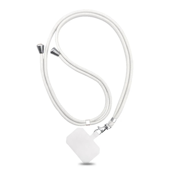 Telefonhalsband Universellt Mobiltelefonhalsband med Justerbar Nylonrem för iPhone 14 13 12 Pro X XR 8 7 Plus Hängande Rep White