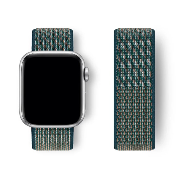 Nylon Loop Armband för Apple Watch band 44mm 40mm 45mm 41mm 46 42mm 49mm 44 45 mm armband iWatch serie 10 9 SE 7 6 5 4 Ultra 2 Crimson Green 59 40mm 41mm S10-42mm