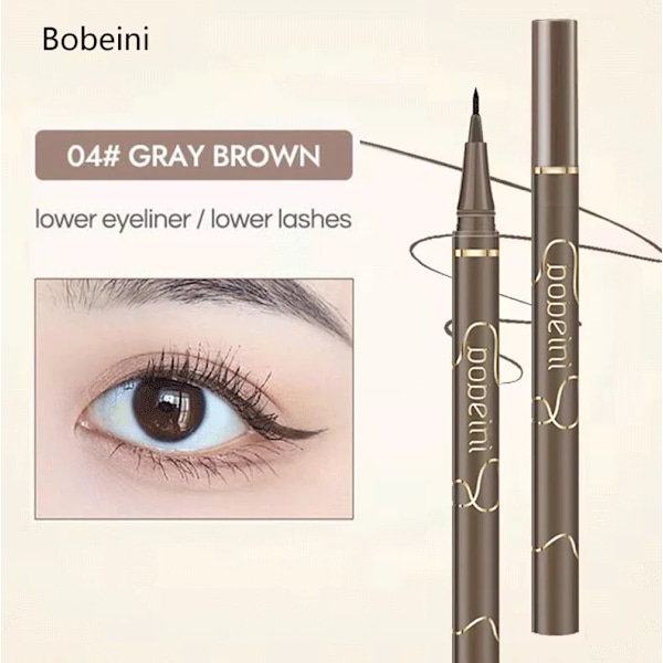 Den 4-färgade fina eyelinern är mjuk och hållbar, lätt att applicera makeup med, fin, snabbtorkande, långvarig eyeliner, vattentät 04