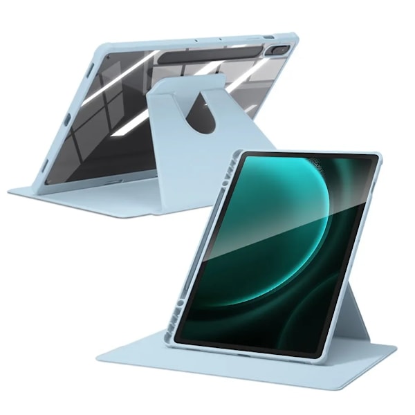 Skal för Samsung Galaxy Tab S9, S9 FE, S6 Lite, Tab A9, A8, S9 Plus FE, S7, S8, S7 S8 Plus S7 FE 12.4in, S7 S8 11in Akrylskydd Sky Blue Tab A9 8.7in