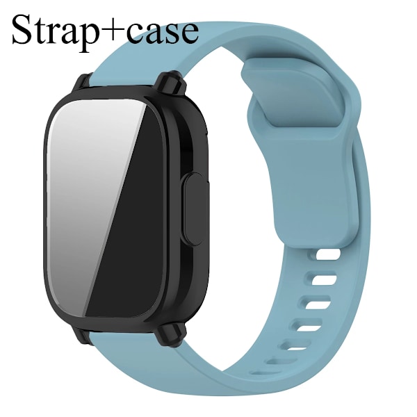 Silikonarmband + Skyddsfodral för Xiaomi Redmi Watch 5 active/5 Lite Full Cover Skärm TPU Mjukt Skal och Andningsbart Sportband UB Redmi Watch 5 Lite