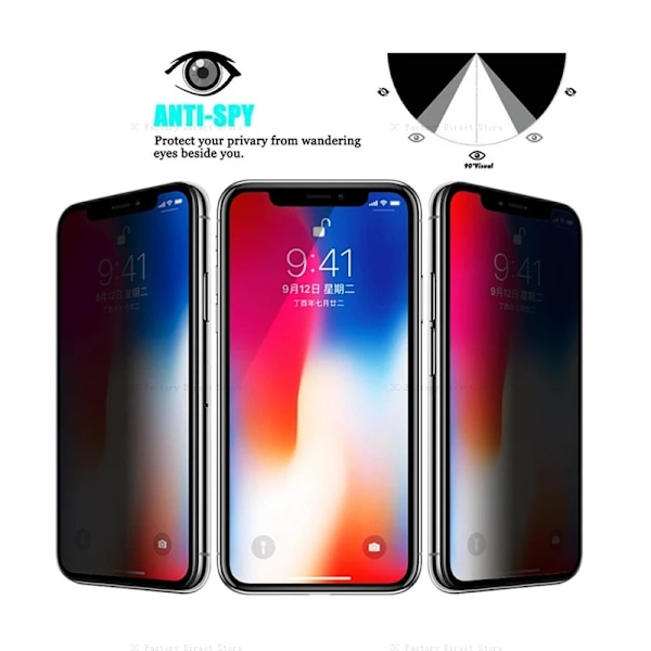 4 st Sekretess Härdat Glas För Huawei P40 P30 P20 Lite E 5G 4G Anti-Spion Skärmskydd För Huawei P Smart 2019 2020 2021 Z For P40 LITE 5G Anti Peeping