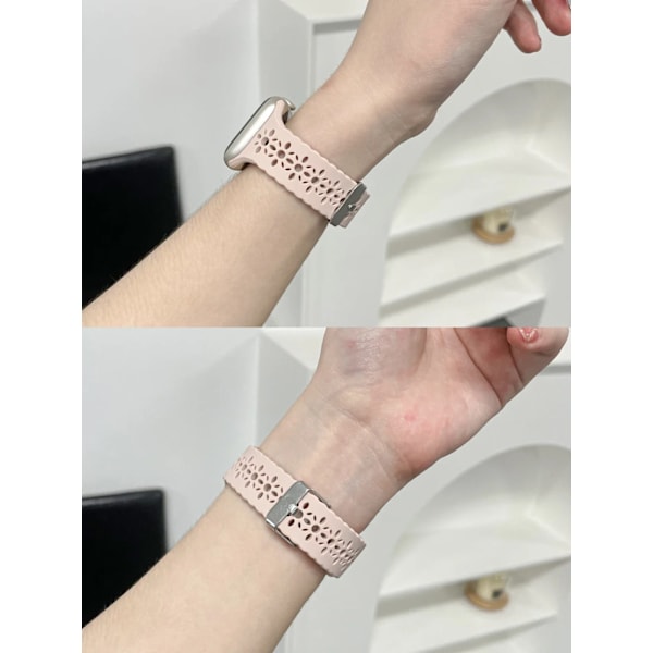 Silikonarmband för Apple Watch 44 mm 40 mm 38 mm 42 mm Ultra 2 49 mm Sportarmband iwatch Series 9 7 8 6 Se 5 4 3 41 mm 45 mm band Gray-5 38mm 40mm 41mm