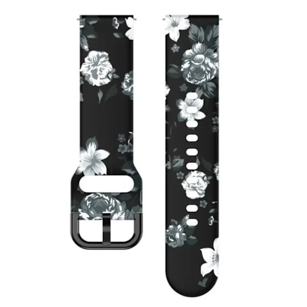 18mm Tryckt Silikonarmband för Huawei Watch Gt4 41mm 18mm Armband För Garmin Vivoactive 4S/Venu 2s Huawei Watch Gt5 41mm armband 9 black gray flower Huawei gt 5-4 41mm