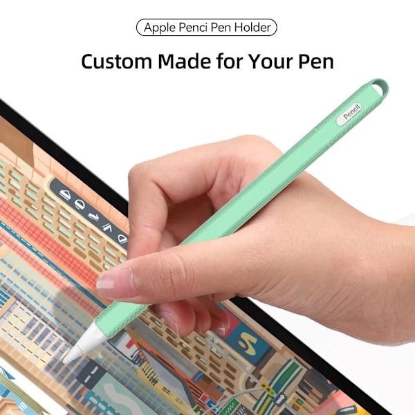 TBTIC Mjukt silikonskydd för Apple Pencil 2:a generationen, Stylus Touch Pen Fodral iPad Tillbehör Yellow