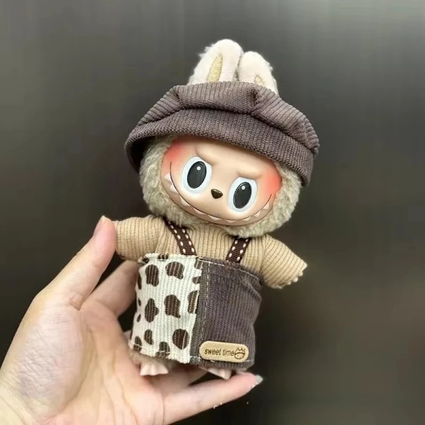 Mini Plyschdockas Kläder Outfit Tillbehör För Korea Kpop Exo 15-17cm Labubu Idol Overall Set Kläder Gåva Labu-12 No doll