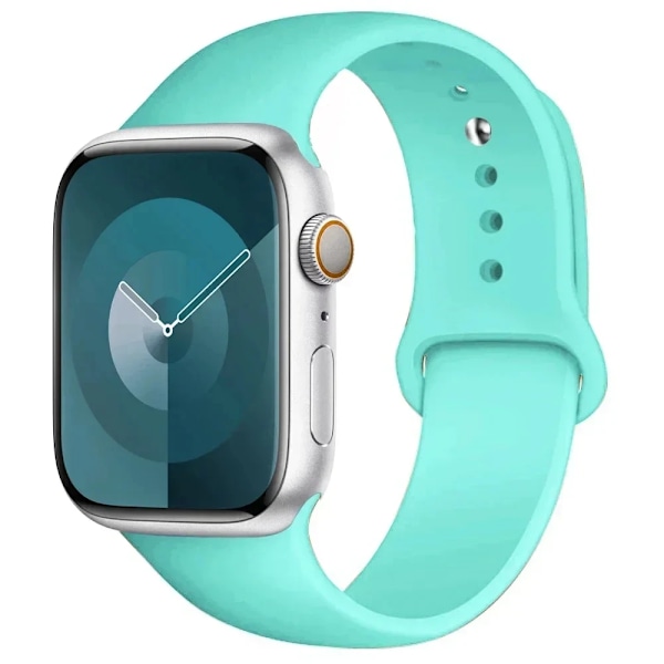 Silikon Sportarmband för Apple Watch strap 49mm 44mm 45mm 40mm 41mm 42mm 38mm armband iwatch series9 8 7 6 5 4 3SE Ultra 2 correa Sea U 49mm-42-44-45mm M-L