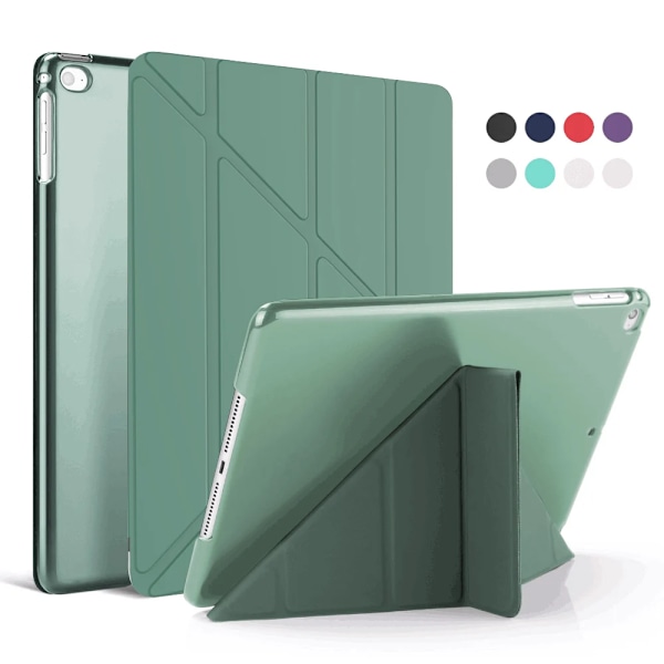 Fodral i silikon för iPad 2 3 4 Air 1 2 3 för iPad 10.2 9.7 6:e 7:e 8:e generationens fodral för iPad Pro 11 Air 2024 Mini 5 6 Capa Dark Green 10.2 7th 8th 9th