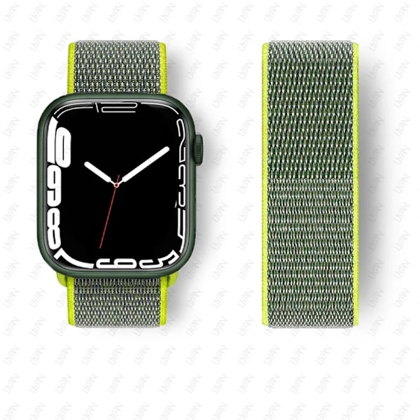 Nylon Loop Armband för Apple Watch band 44mm 40mm 45mm 41mm 46 42mm 49mm 44 45 mm armband iWatch serie 10 9 SE 7 6 5 4 Ultra 2 Falsh 2 42 44 45 46 49 mm