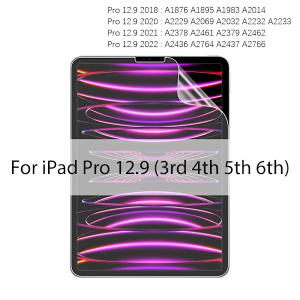 Pappersliknande Matt Skärmskydd För Ipad Pro 13 12.9 6:e 11 M2 M4 2024 10:e Generationen Air 4 5 9:e 8:e 7:e 10.2 Mini 6 7 Pro 12.9