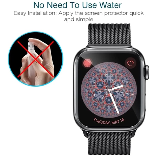 Skärmskydd för Apple Watch Series 9 7 8 41mm 45mm HD Transparent TPU Film iwatch Series 6 5 4 3 2 1 SE 38mm 42mm 40mm 44mm 2-PCS Series 7 8 41MM