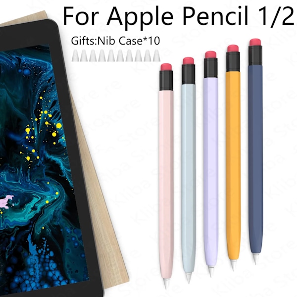 Fodral för Apple Pencil 2/1, skyddande hylsa för iPad Tablet Touch Pen Stylus, Pencil 1/2-fodral Blue