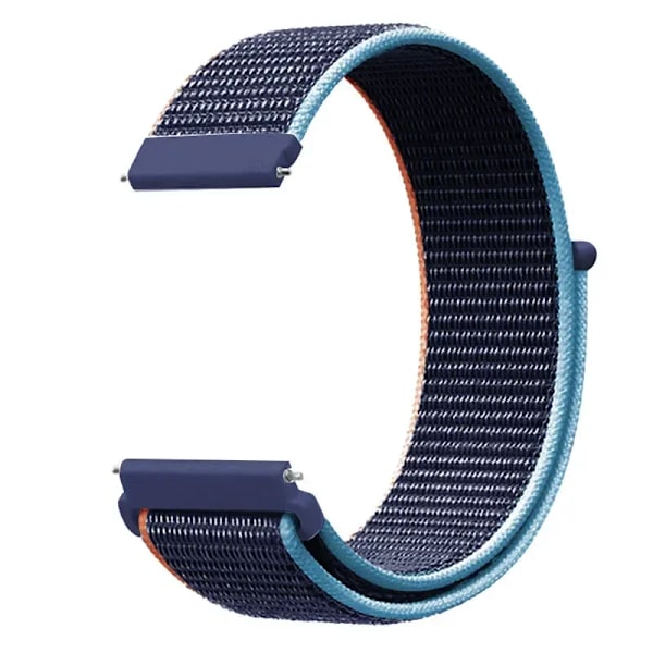 20 22mm Nylon Klockarmband För Garmin Vivoactive 3 4 5/Venu 2 Plus/Venu 3/Forerunner 55 158 265 965 745 645 255 Music Loop Armband Deep navy blue 22mm Width Band