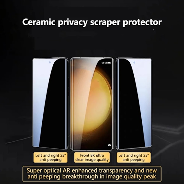 3-pack Anti-Spion Hydrogel Film För Samsung Galaxy S25 Ultra Edge S23 S22 S20 S21 Ultra Plus Note 20 10 Full Täckning Mjuk Film Galaxy S21 FE Anti Peeping