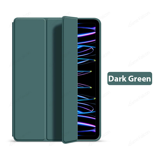 För Ipad Pro 13 11 M4 12.9 Fodral Air 11 M2 5 4 3 2 1 10.9 Funda 10 9 9:e 10:e 7:e 8:e Generationen Mini 6 7 A17 8.3 10.2 2024 Skal Dark Green Mini 6 2021