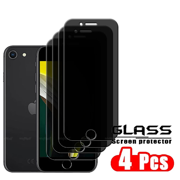 4/3/2/1 st För iPhone SE 2022 Glas iPhone SE 2022 Härdat Glas 9H Sekretess Anti-Spion Skärmskydd iPhone SE 2022 2020 7 8 4 Front Glass For iPhone 8