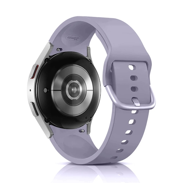 Silikonarmband för Samsung Galaxy Watch 7 6 5 4 44mm 40mm pro 45mm Sport 20mm Klockarmband Armband Galaxy Watch6 Classic 43mm 47mm lavender purple Watch 7 6 5 44mm