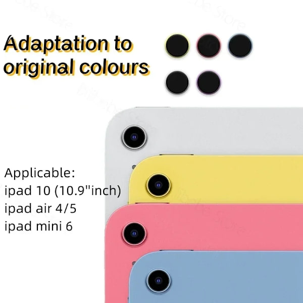 3D Härdat Glas Ring Färg Lins Skydd För Apple IPad 11:e Gen (A16) 2025 10:e 10.9 2022 Air 5 4 Mini 7 6 HD Kameraskydd Yellow Tempered Glass