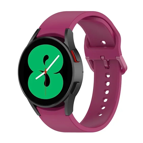 20mm Silikonarmband för Samsung Galaxy Watch 7/6/5/4 44-40mm pro Klockarmband för Galaxy Watch 6 4 Classic 43/47mm 42mm/46mm Armband Official wine 24 Galaxy 5- 5 pro