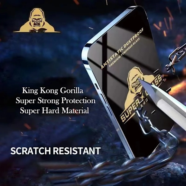 Gorilla Anti-Burst Härdat Glas För iPhone 15 Pro 14 13 12 11 Pro Max Skärmskydd iPhone X XR XS Max Skyddsfilm HD tempered film 1PCS