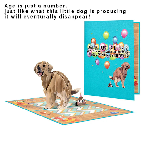 3D Pop Up Grattis på födelsedagen Bröllop Hälsning Inbjudningskort Pojke Flicka Barn Present Tackkort Miniatyrer Bästa Önskningar Vykort Age is a number
