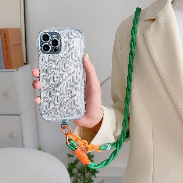 Sött Telefonhalsband Diameter Utomhus Universal Fodral Akryl Crossbody Axelremskort Halsband Clip Häng Anti-förlorad Handledsrem C Polyester / Nylon
