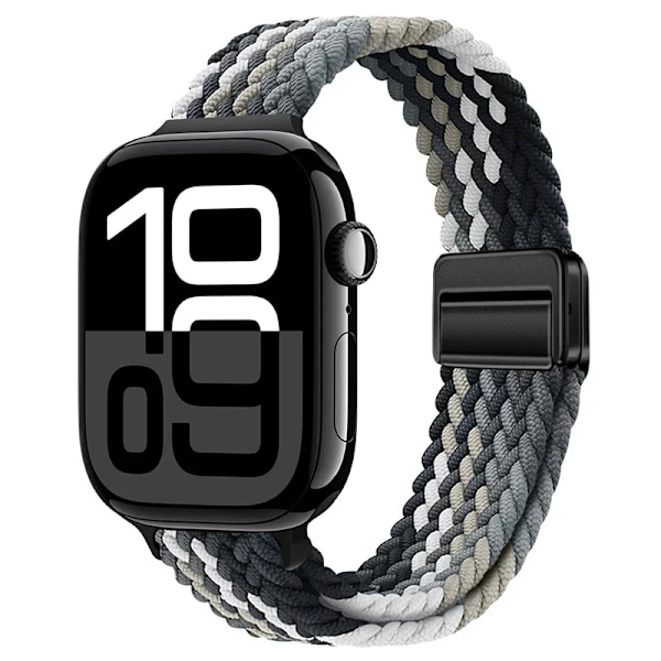 Smal Flätad Loop Nylonrem För Apple Watch Ultra 49mm 10 46mm 42mm 9/8/7 Andningsbart Damarmband iWatch 6/5/SE/3 Armband Chocolate 38 40 41mm(S10-42mm)