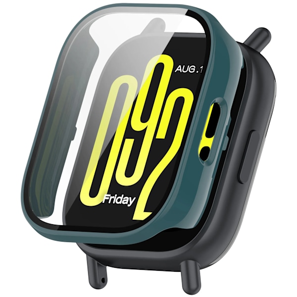 Glasfodral för Redmi Watch 5 Active smartklockor Skärmskydd för Redmi Watch 5 Lite Skal Tillbehör Pine Green Redmi Watch5 Active