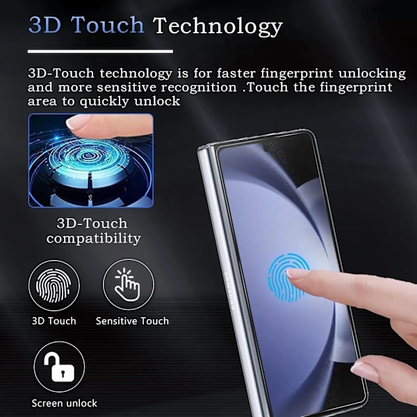Hydrogel Film för Samsung Galaxy Z Fold 5 5G Skärmskydd Framsida Baksida Insida med Gångjärnsskydd Heltäckande för Z Fold5 8 IN 1 Films For Z Fold 5
