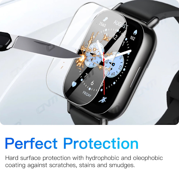9H Premium Härdat Glas för Xiaomi Redmi Watch 5 Lite / Active Smartklocka Klar HD Glasskärmskyddsfilm Tillbehör 3 Pieces Redmi Watch 5 Lite
