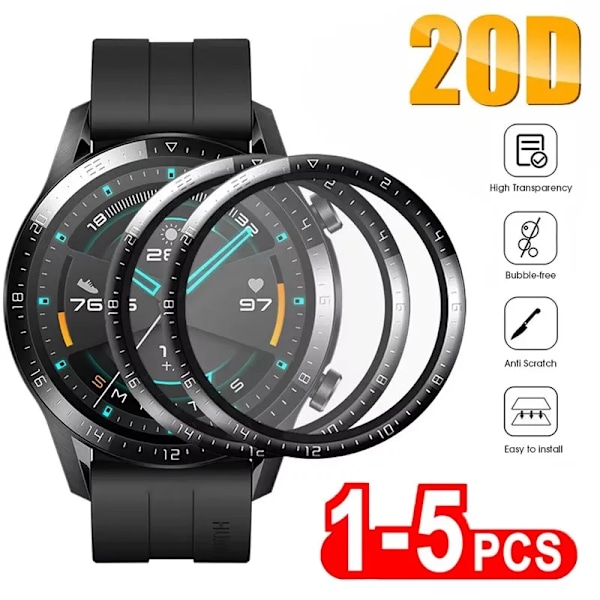 3D Böjd Kant HD Mjukt Glasskärmskydd För Huawei Watch GT2 2E 2Pro 42mm 46mm Fit ES Skyddsfilm För Honor Magic 42mm 1pcs 42mm