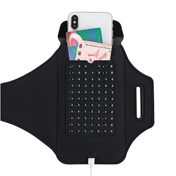 HAISSKY 6.5\" Sportarmband Telefonfodral För iPhone 15 14 13 12 11 Pro Max 16 AirPods Pro Samsung S24 Xiaomi Gym Träning Armband Grey