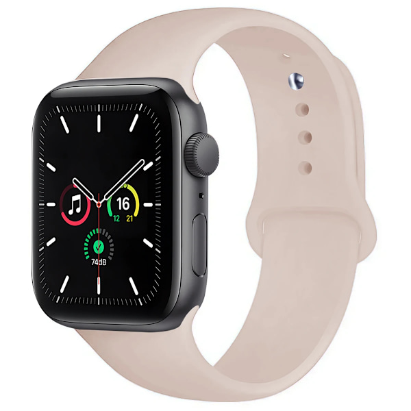 Silikon Sportarmband för Apple Watch strap 49mm 44mm 45mm 40mm 41mm 42mm 38mm armband iwatch series9 8 7 6 5 4 3SE Ultra 2 correa Silt 38mm-40mm-41mm M-L