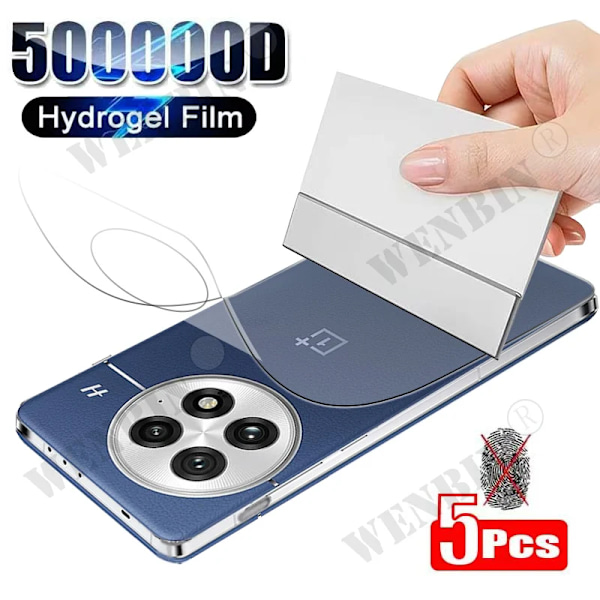 5 st Hydrogelfilm för OnePlus 13 12 R Skärmskydd för OnePlus 12 Baksida Film For OnePlus 13R 5 Pcs Back Film