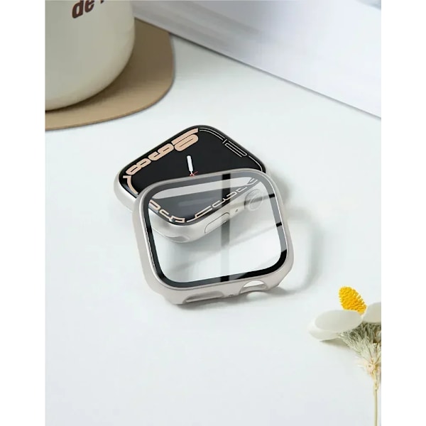 Härdat Glas+Skal För Apple Watch serie 10 42mm 46mm Matt Hård PC bumper Skärmskydd Fodral iWatch 10 42/46 Tillbehör Transparent 19 4 - 6.9 Inches