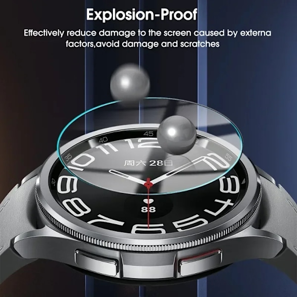 1-5ST Härdat Glas för Samsung Galaxy Watch 3 4 5 6 7 40mm 44mm Classic 42/46mm Skärmskyddsfilm för Galaxy Watch 7Ultra Watch 6 44mm 5PCS
