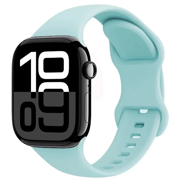 Sport Silikonarmband för Apple Watch 10 9 8 7 46mm 42mm 45mm 41mm Ultra 2 49mm Armband Klockarmband iWatch 6 5 4 SE 44mm 40mm Rem Gem green 38mm 40mm 41mm
