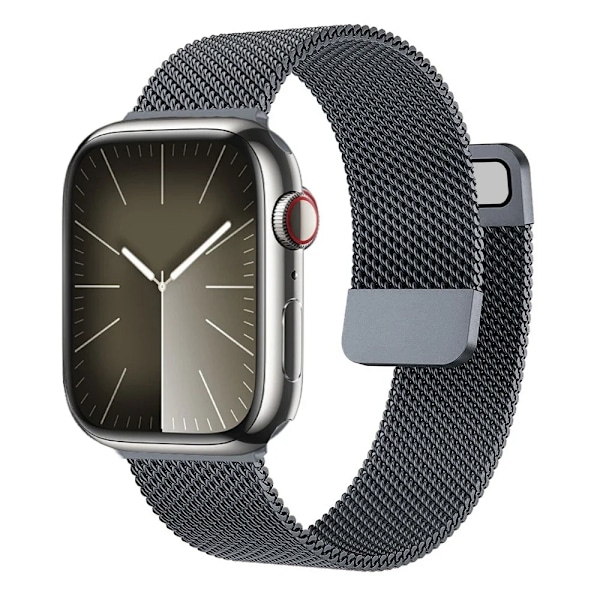 Magnetiskt Milanese Armband För Apple Watch Band 10 9 8 7 46mm 42mm 45mm 41mm Ultra 2 49mm Metallarmband iWatch 6 5 4 SE 44mm 40mm Space grey For Series 10 42mm